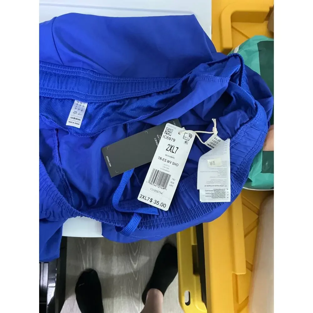 NWT Adidas Lucid Blue Train Essentials Woven Training Shorts Men's Size 2XL
